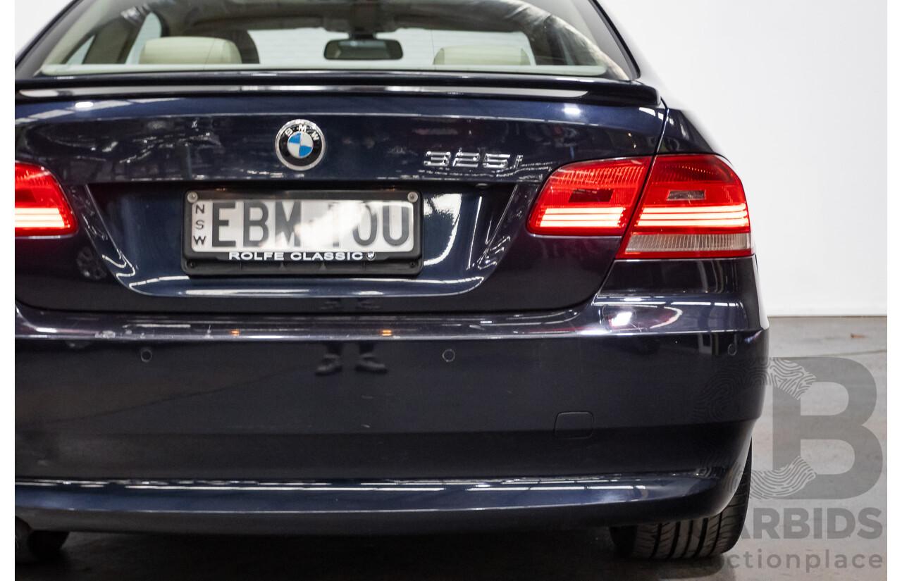 09/2006 BMW 325i RWD E92 2D Coupe Monaco Blue Metallic 2.5L