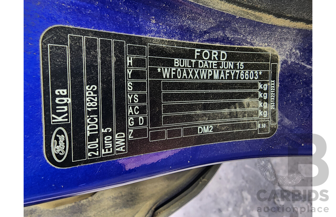 8/2015 Ford Kuga Trend (awd) TF 4d Wagon Blue 2.0L