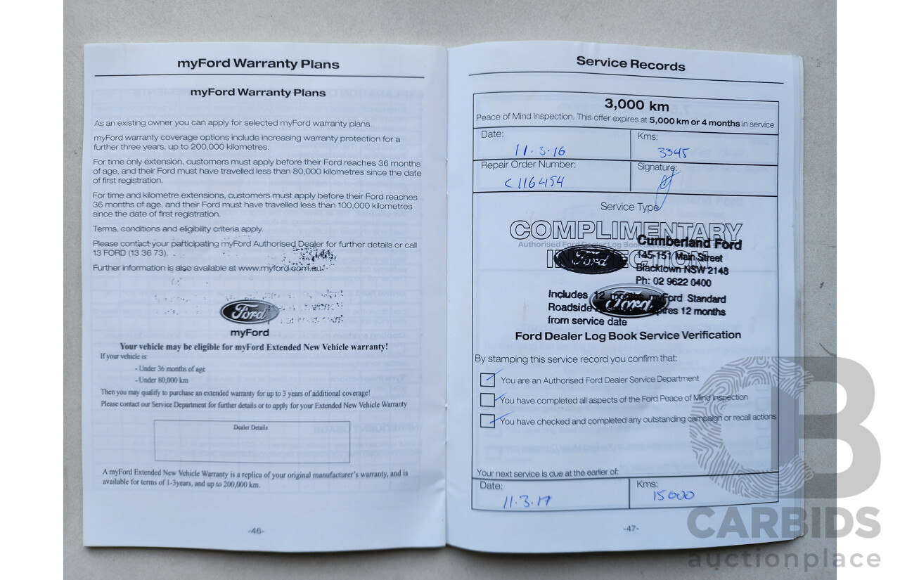 8/2015 Ford Kuga Trend (awd) TF 4d Wagon Blue 2.0L