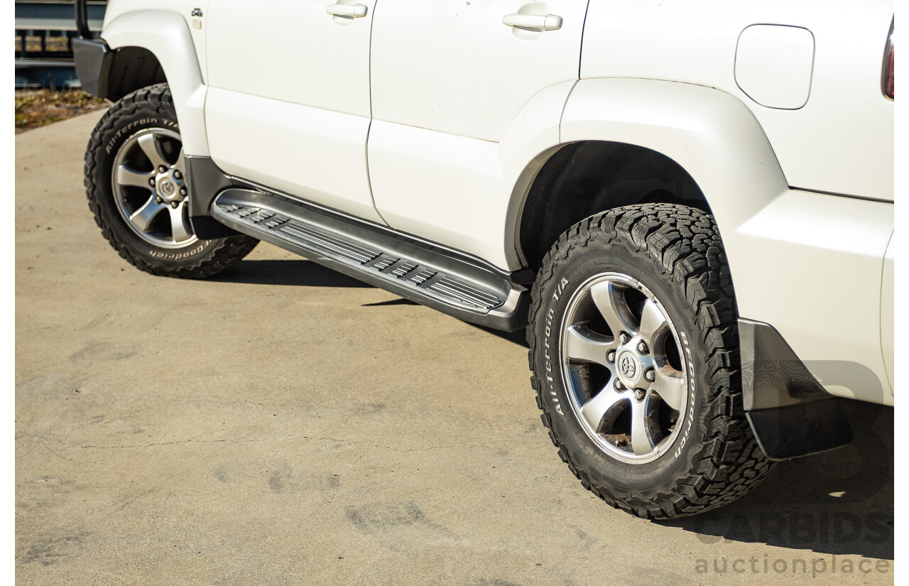 9/2007 Toyota Landcruiser Prado VX (4x4) KDJ120R MY07 4d Wagon White Pearl Turbo Diesel 3.0L - 7 Seats
