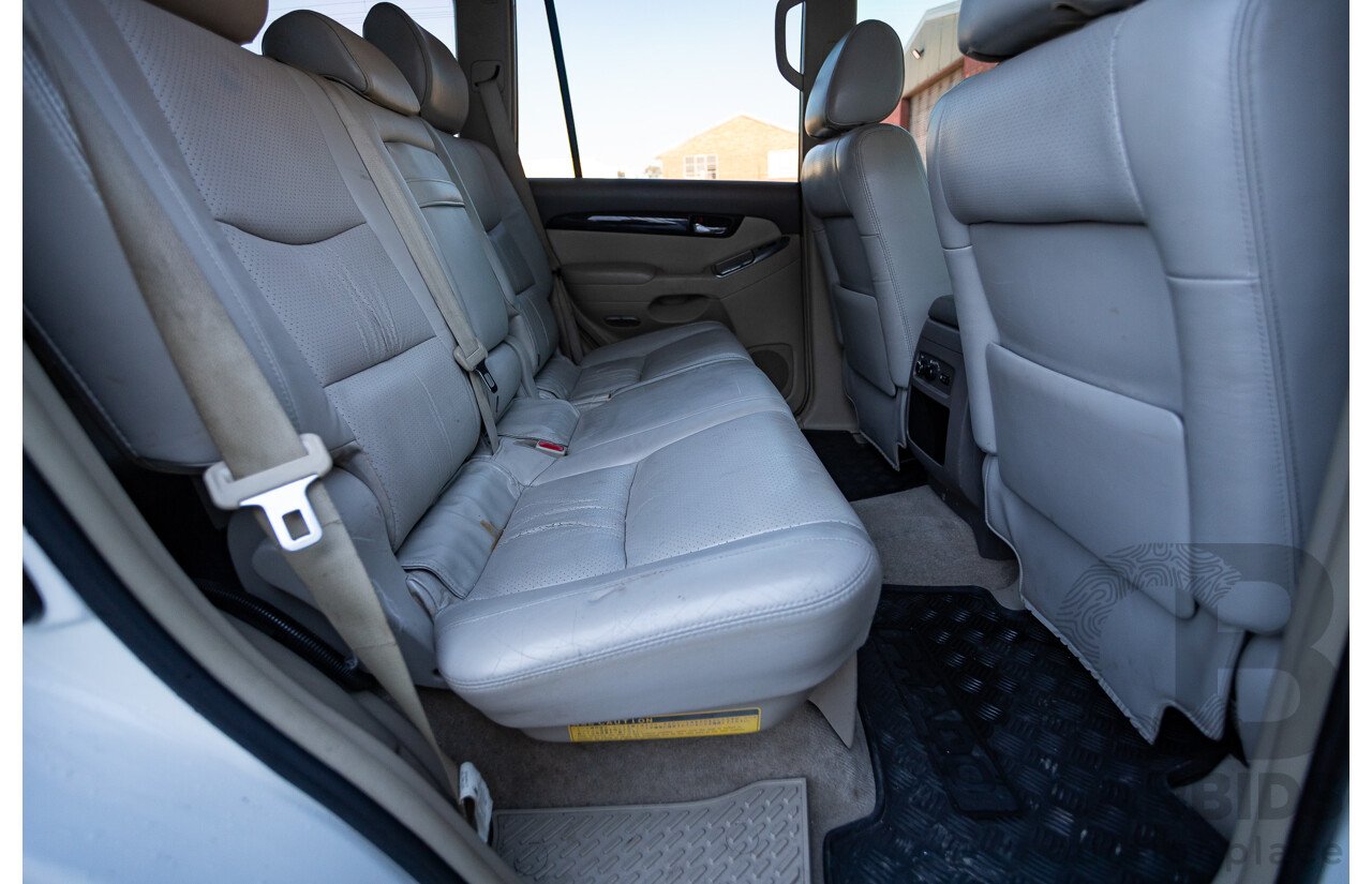 9/2007 Toyota Landcruiser Prado VX (4x4) KDJ120R MY07 4d Wagon White Pearl Turbo Diesel 3.0L - 7 Seats
