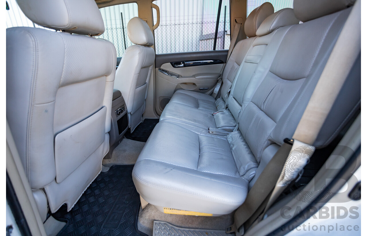 9/2007 Toyota Landcruiser Prado VX (4x4) KDJ120R MY07 4d Wagon White Pearl Turbo Diesel 3.0L - 7 Seats