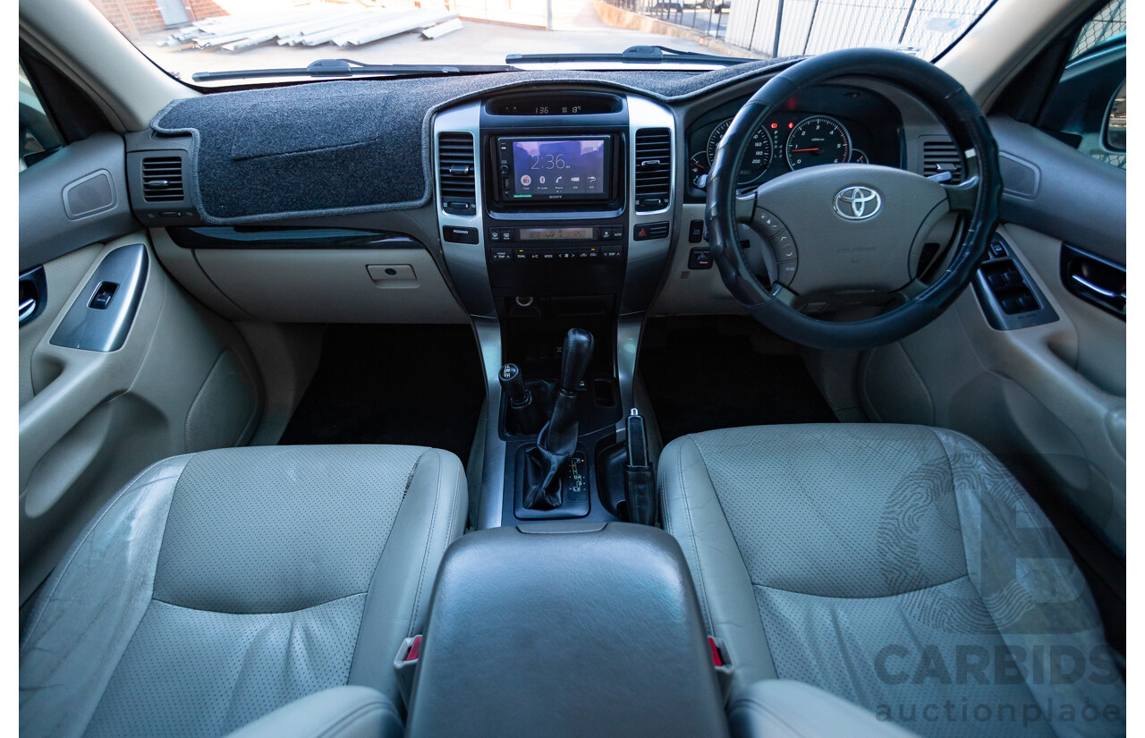 9/2007 Toyota Landcruiser Prado VX (4x4) KDJ120R MY07 4d Wagon White Pearl Turbo Diesel 3.0L - 7 Seats