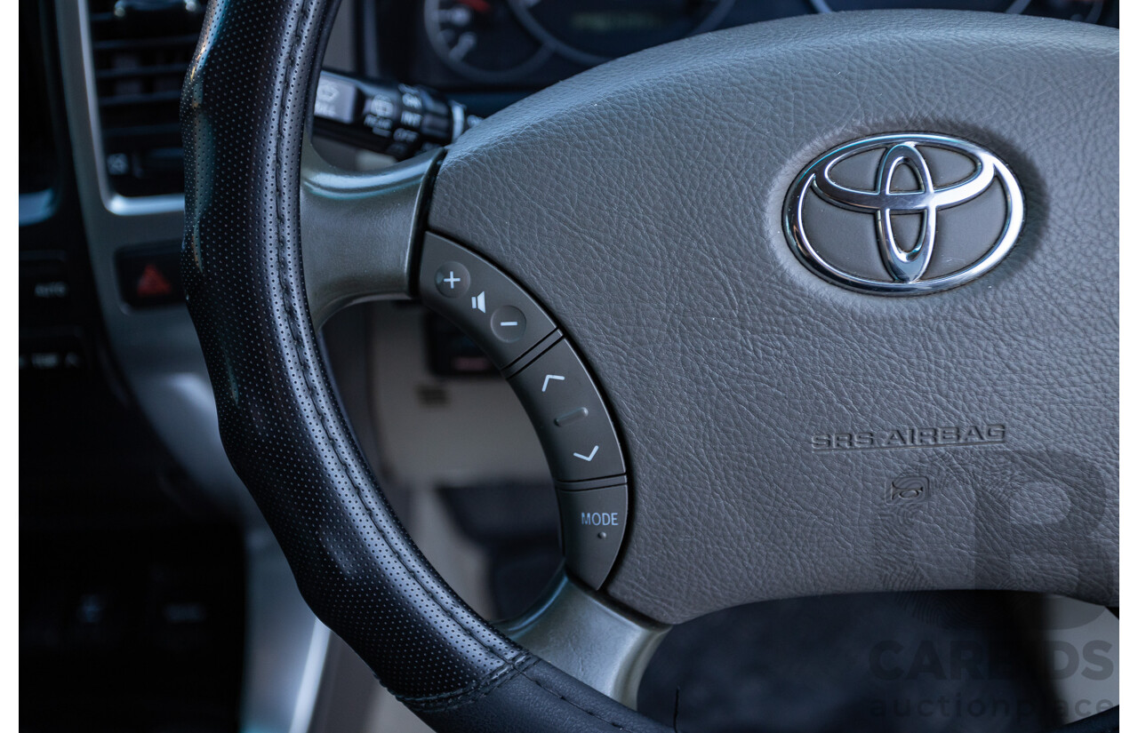 9/2007 Toyota Landcruiser Prado VX (4x4) KDJ120R MY07 4d Wagon White Pearl Turbo Diesel 3.0L - 7 Seats