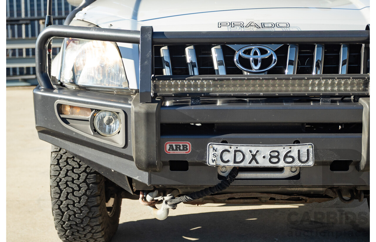 9/2007 Toyota Landcruiser Prado VX (4x4) KDJ120R MY07 4d Wagon White Pearl Turbo Diesel 3.0L - 7 Seats