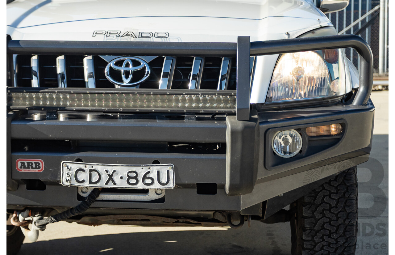 9/2007 Toyota Landcruiser Prado VX (4x4) KDJ120R MY07 4d Wagon White Pearl Turbo Diesel 3.0L - 7 Seats