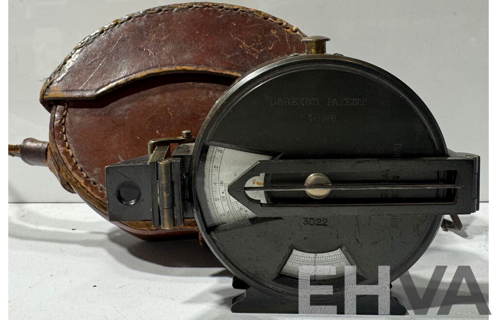 Vintage Compass Clinometer with Lether Cover