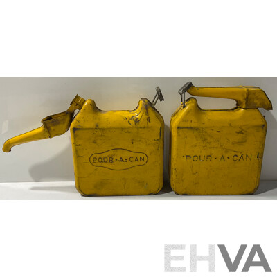 Vintage Pour-A-Can Four Gallon Petrol Metal Jerrycan