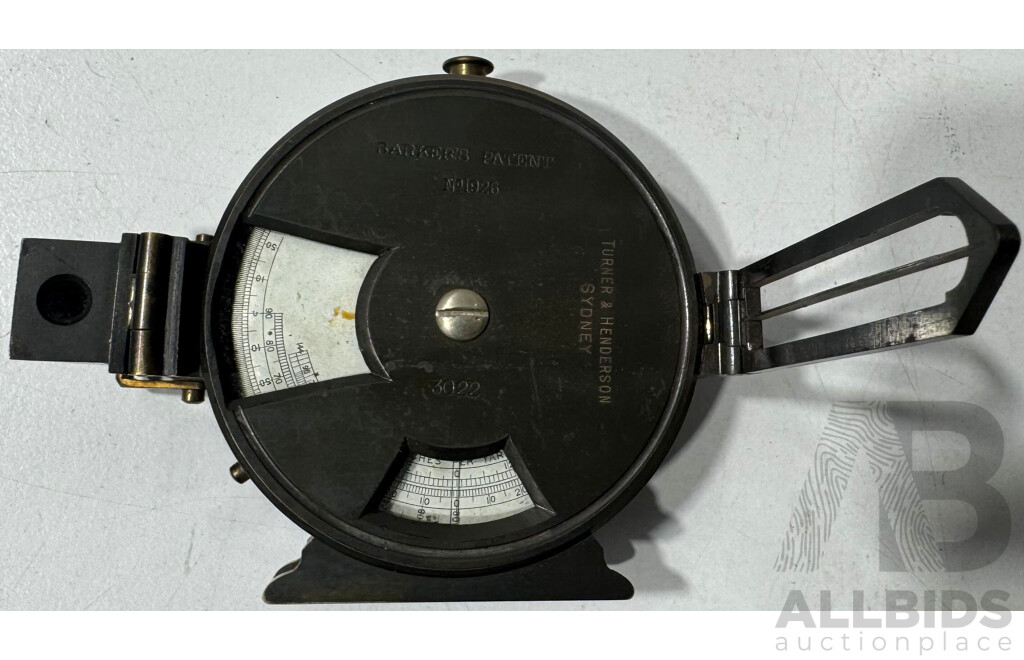 Vintage Compass Clinometer with Lether Cover