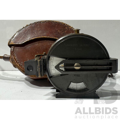 Vintage Compass Clinometer with Lether Cover