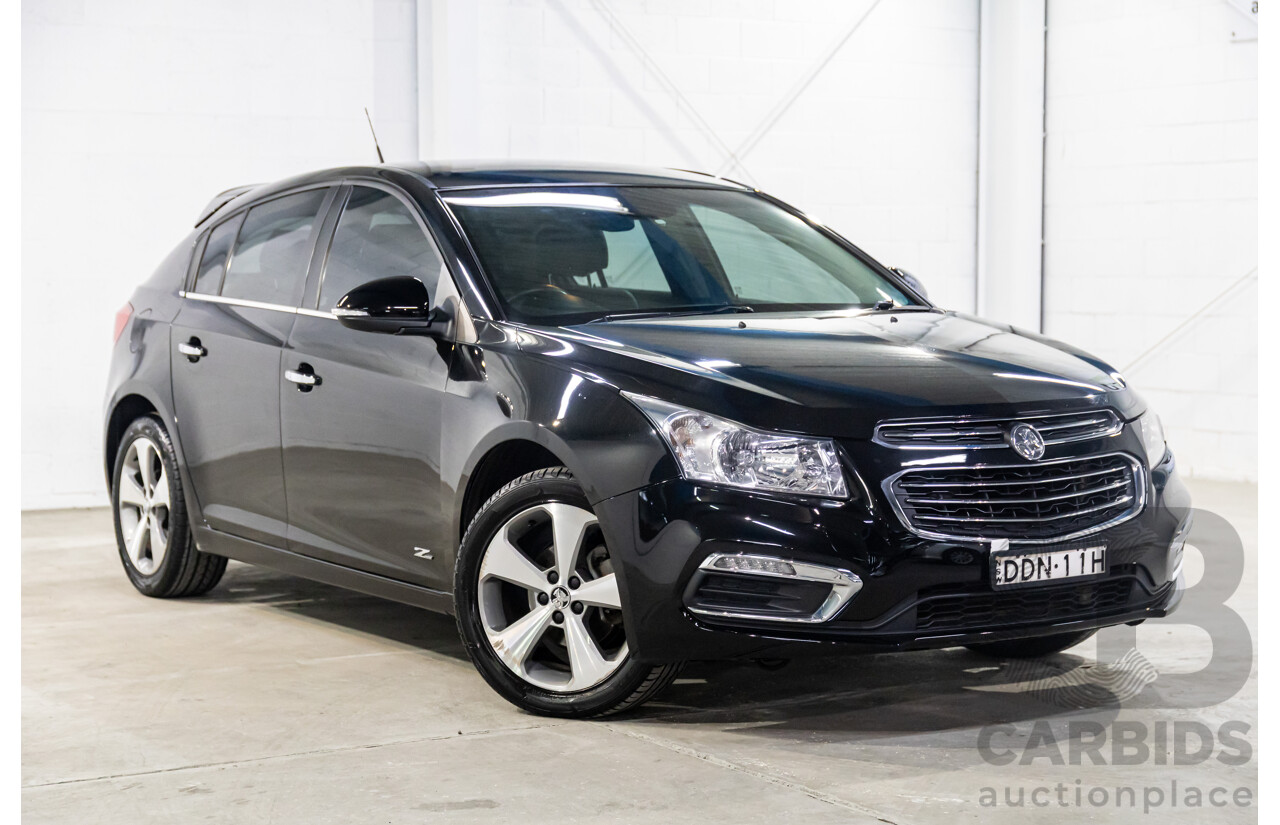 03/2016 Holden Cruze Z-Series (FWD) JH MY16 5d Hatchback Phantom Black 1.8L
