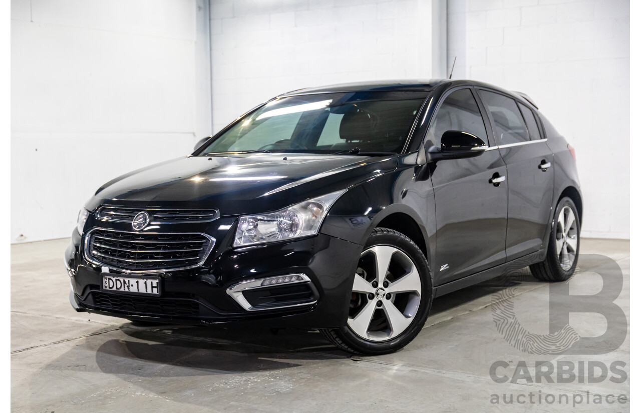 03/2016 Holden Cruze Z-Series (FWD) JH MY16 5d Hatchback Phantom Black 1.8L