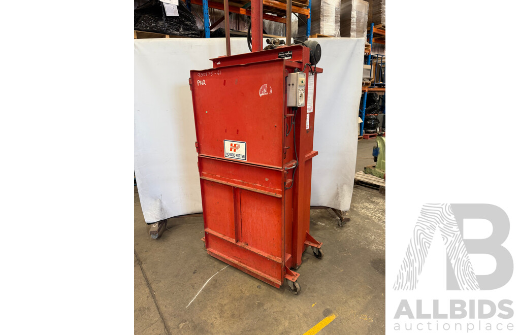 Howard Porter Hydraulic Cardboard Bale Press