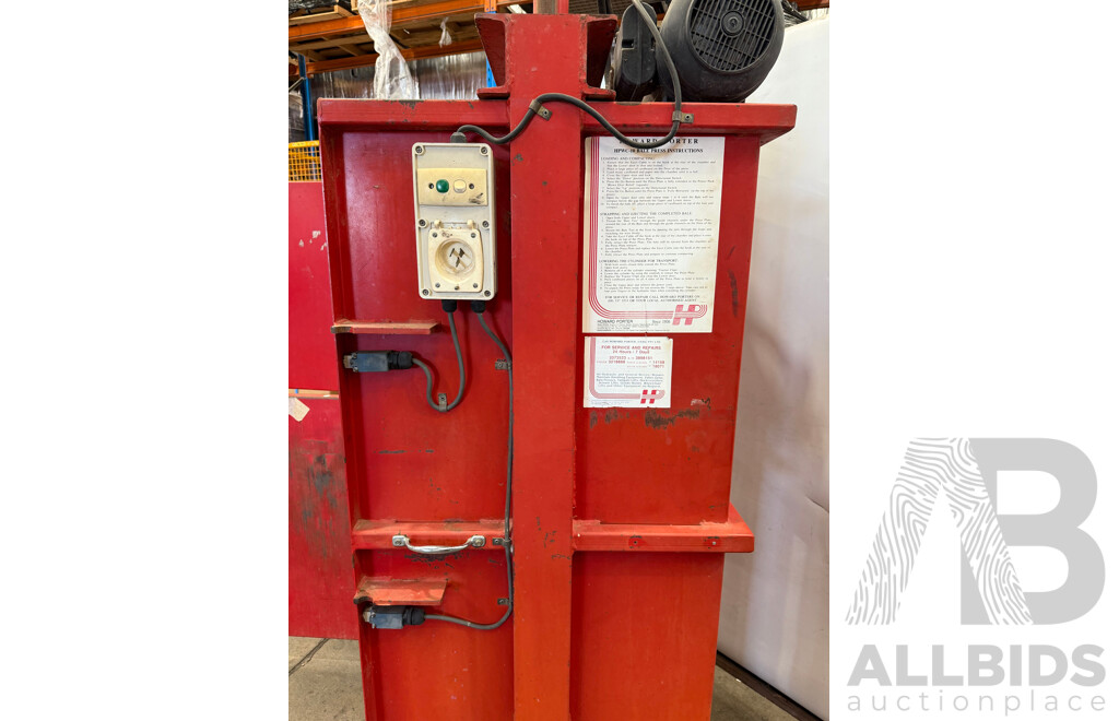Howard Porter Hydraulic Cardboard Bale Press