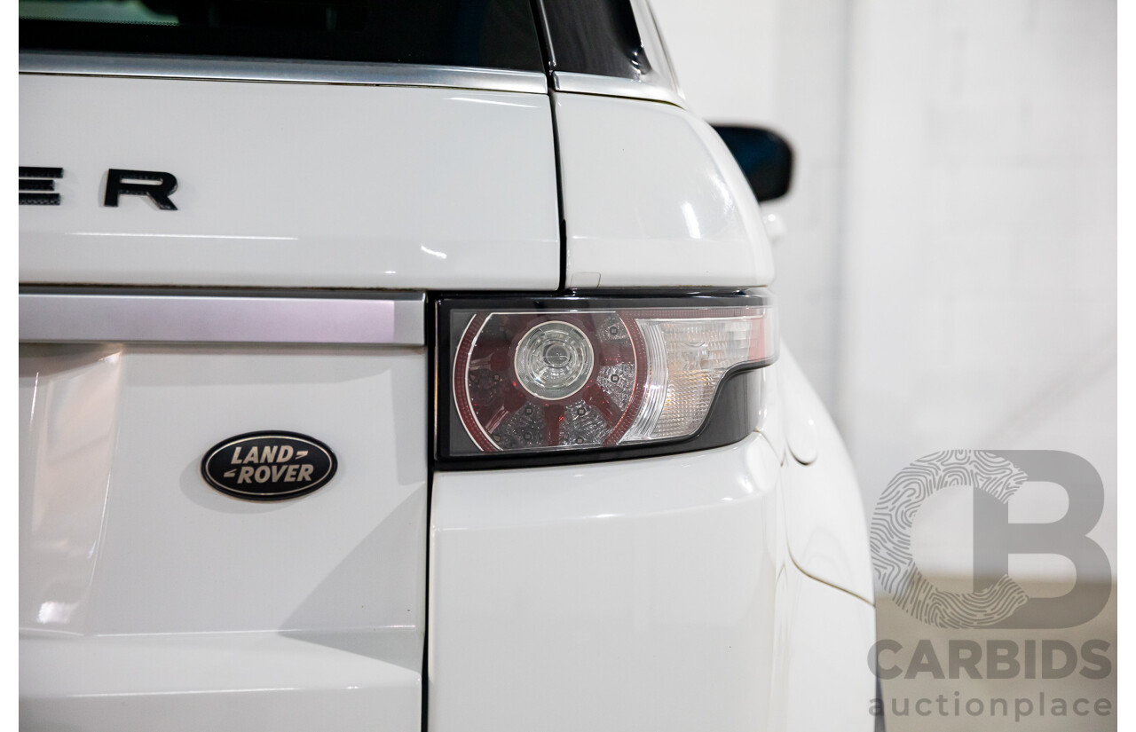 07/2013 Range Rover Evoque Si4 Prestige (AWD) MY13.5 LV 5d Wagon Fuji White/Santorini Black Turbo 2.0L