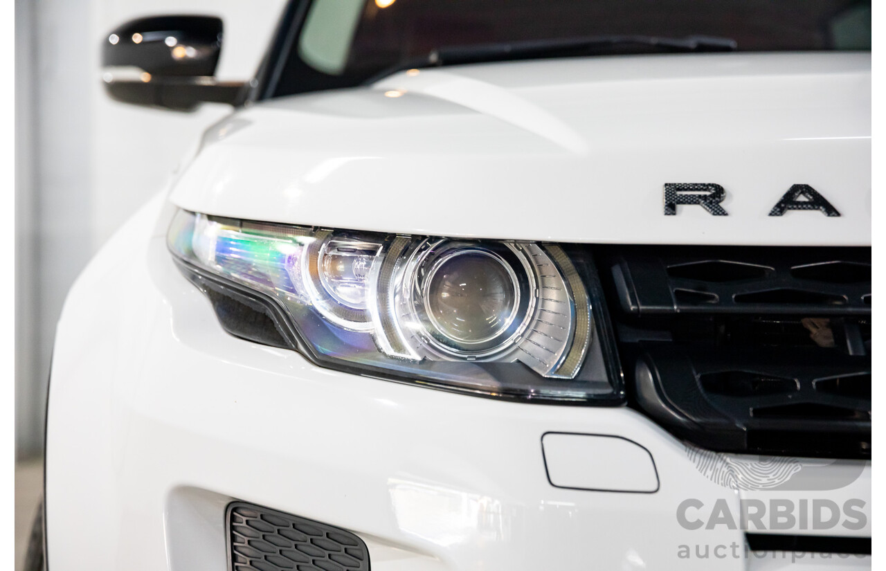 07/2013 Range Rover Evoque Si4 Prestige (AWD) MY13.5 LV 5d Wagon Fuji White/Santorini Black Turbo 2.0L