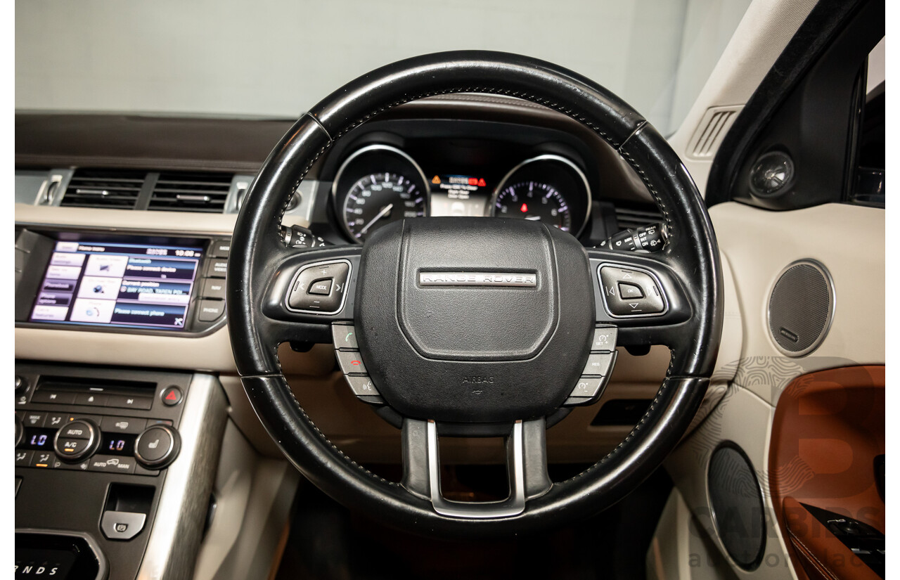 07/2013 Range Rover Evoque Si4 Prestige (AWD) MY13.5 LV 5d Wagon Fuji White/Santorini Black Turbo 2.0L