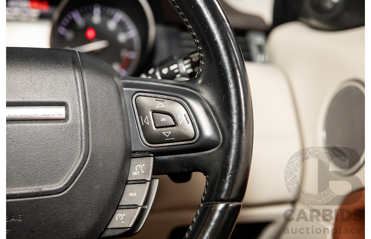 07/2013 Range Rover Evoque Si4 Prestige (AWD) MY13.5 LV 5d Wagon Fuji White/Santorini Black Turbo 2.0L
