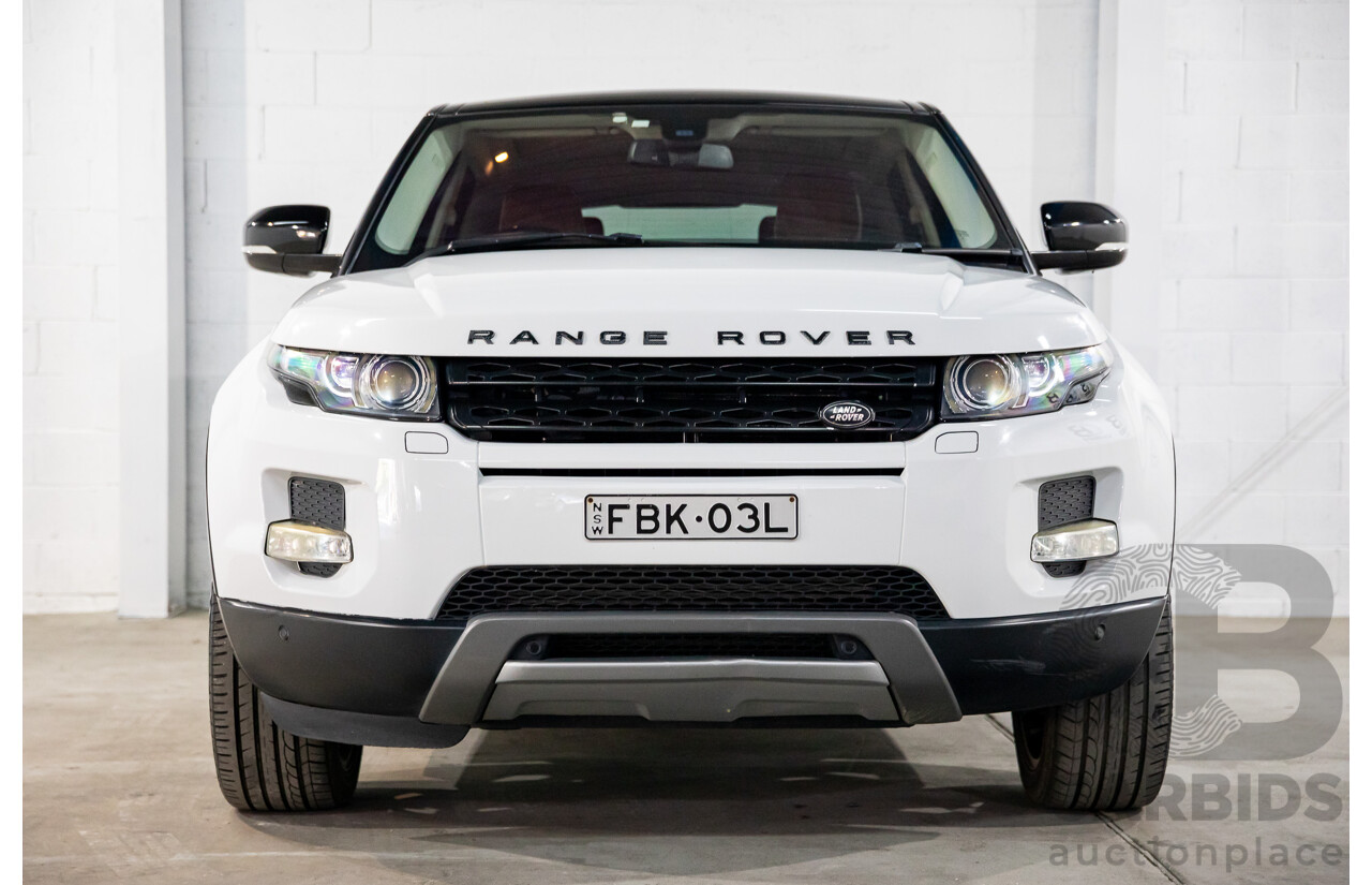 07/2013 Range Rover Evoque Si4 Prestige (AWD) MY13.5 LV 5d Wagon Fuji White/Santorini Black Turbo 2.0L