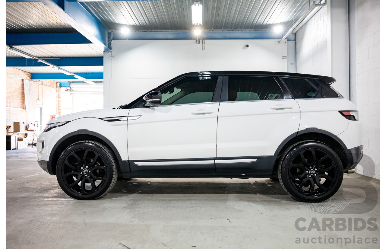 07/2013 Range Rover Evoque Si4 Prestige (AWD) MY13.5 LV 5d Wagon Fuji White/Santorini Black Turbo 2.0L