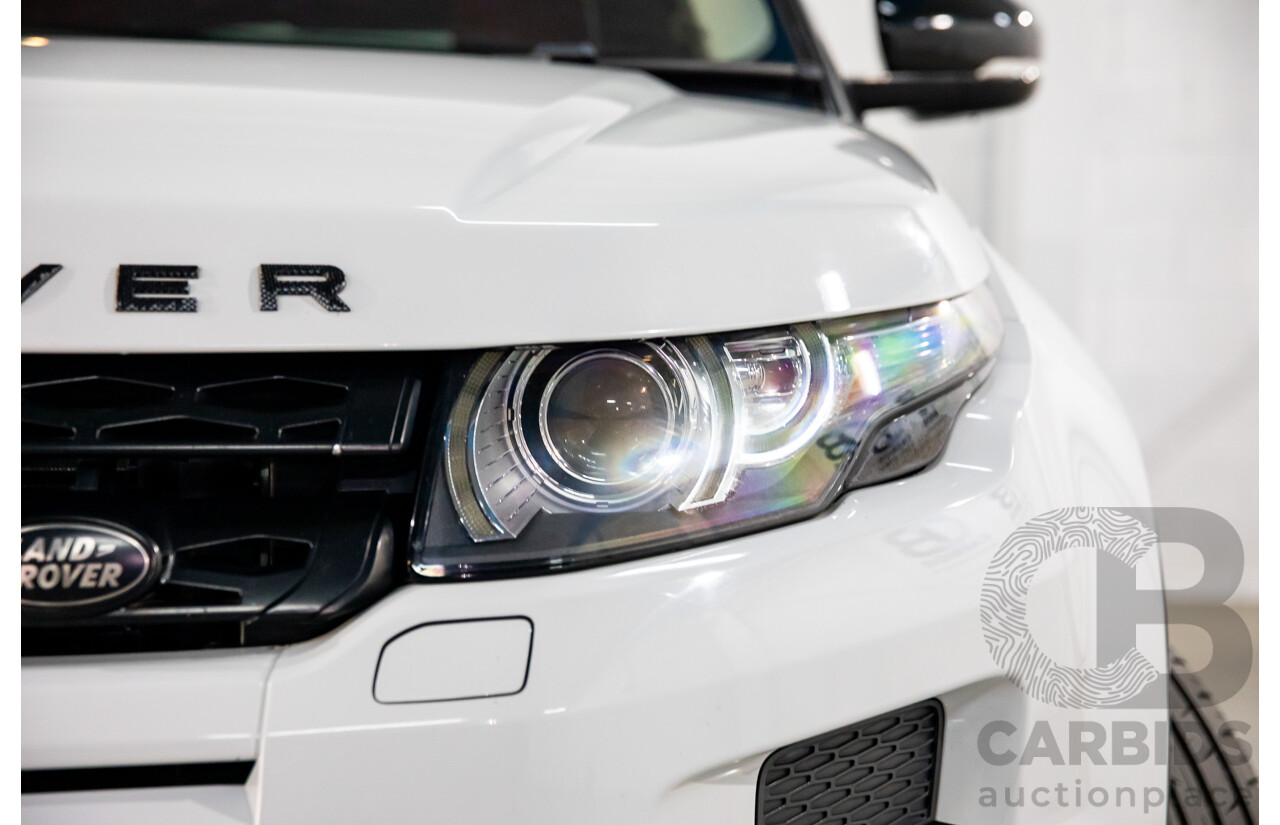 07/2013 Range Rover Evoque Si4 Prestige (AWD) MY13.5 LV 5d Wagon Fuji White/Santorini Black Turbo 2.0L