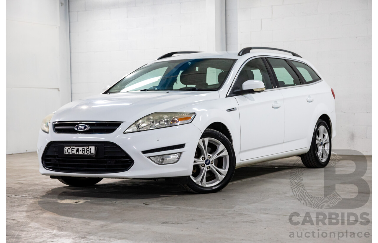 2/2012 Ford Mondeo Zetec TDCi MC 4d Wagon Frozen White Turbo Diesel 2.0L