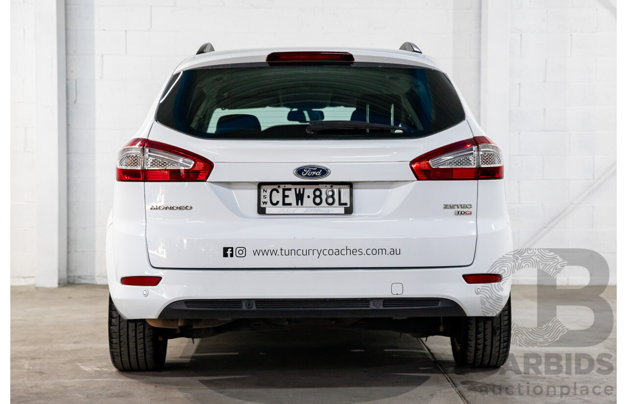2/2012 Ford Mondeo Zetec TDCi MC 4d Wagon Frozen White Turbo Diesel 2.0L