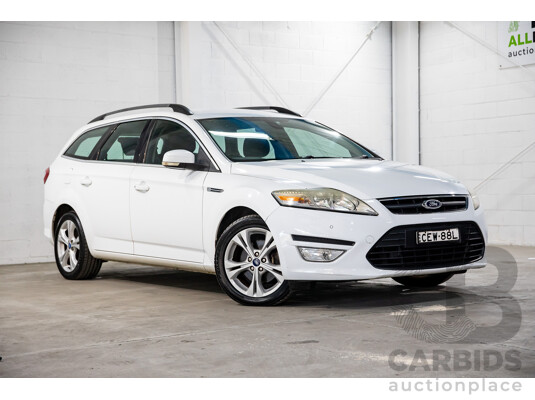 2/2012 Ford Mondeo Zetec TDCi MC 4d Wagon Frozen White Turbo Diesel 2.0L
