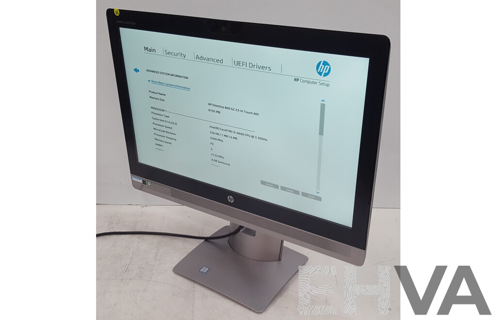 HP EliteOne 800 G2 Intel Core i5 (6600) 3.30GHz-3.90GHz 4-Core CPU 23-Inch Touchscreen All-in-One Computer