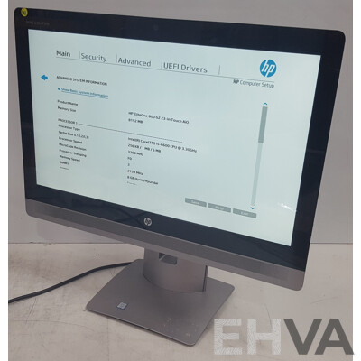 HP EliteOne 800 G2 Intel Core i5 (6600) 3.30GHz-3.90GHz 4-Core CPU 23-Inch Touchscreen All-in-One Computer
