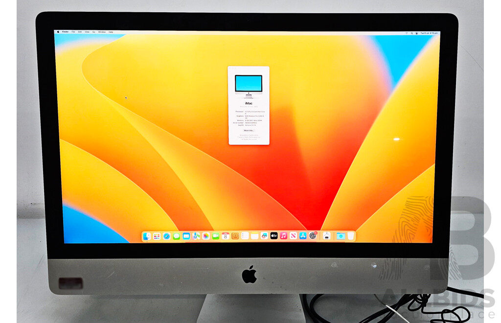 Apple (A2115) Intel Core I5 (10600) 3.30GHz-4.80GHz 6-Core CPU 27-Inch Retina 5K IMac (2020)