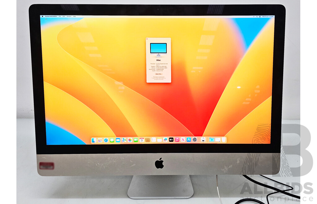 Apple (A1419) Intel Core I7 (7700K) 4.20GHz-4.50GHz 4-Core CPU 27-Inch Retina 5K IMac (Mid-2017)