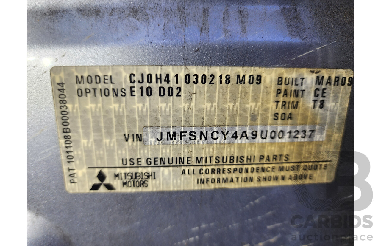 4/2009 Mitsubishi Lancer VR CJ MY09 4d Sedan Silver 2.0L