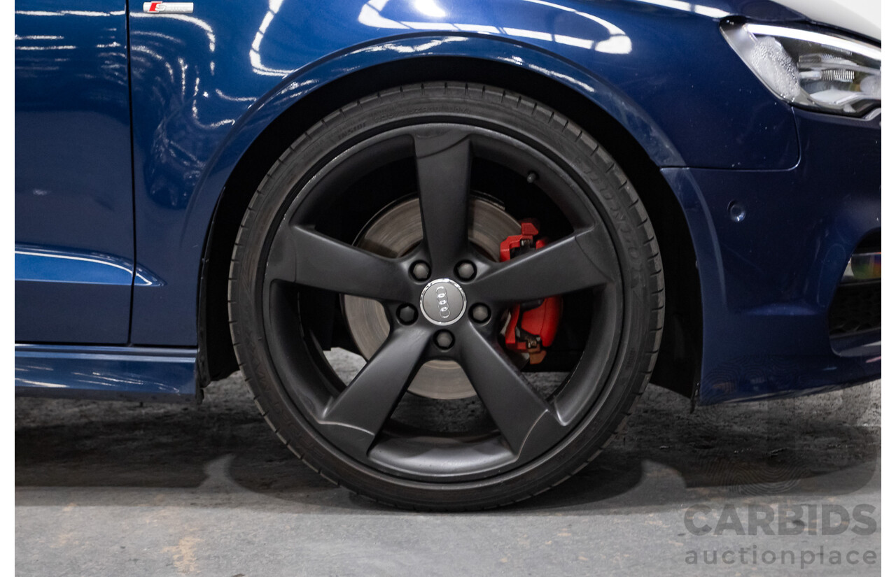 09/2015 Audi A3 1.8 TFSI Ambition Quattro S-Line Pack (AWD) 8V MY16 4D Sedan Scuba Blue Metallic Turbo 1.8L