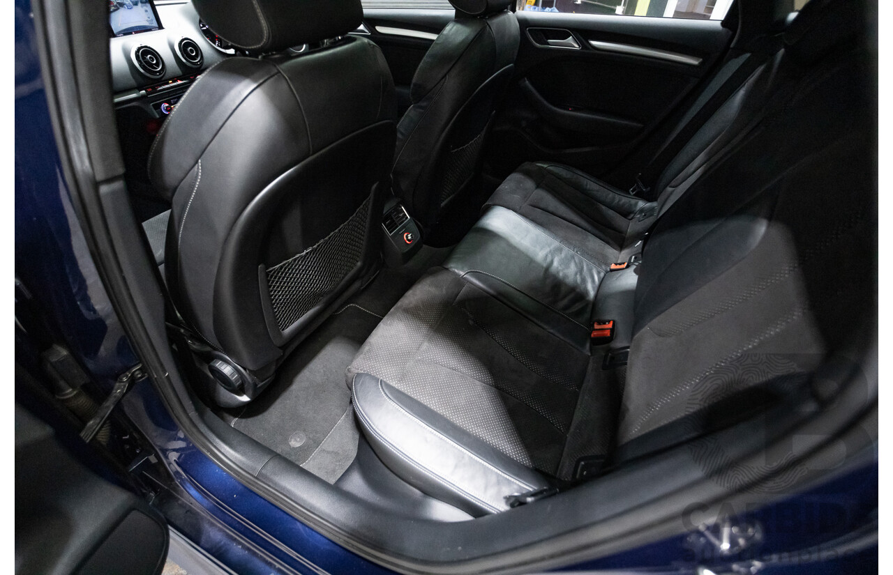 09/2015 Audi A3 1.8 TFSI Ambition Quattro S-Line Pack (AWD) 8V MY16 4D Sedan Scuba Blue Metallic Turbo 1.8L