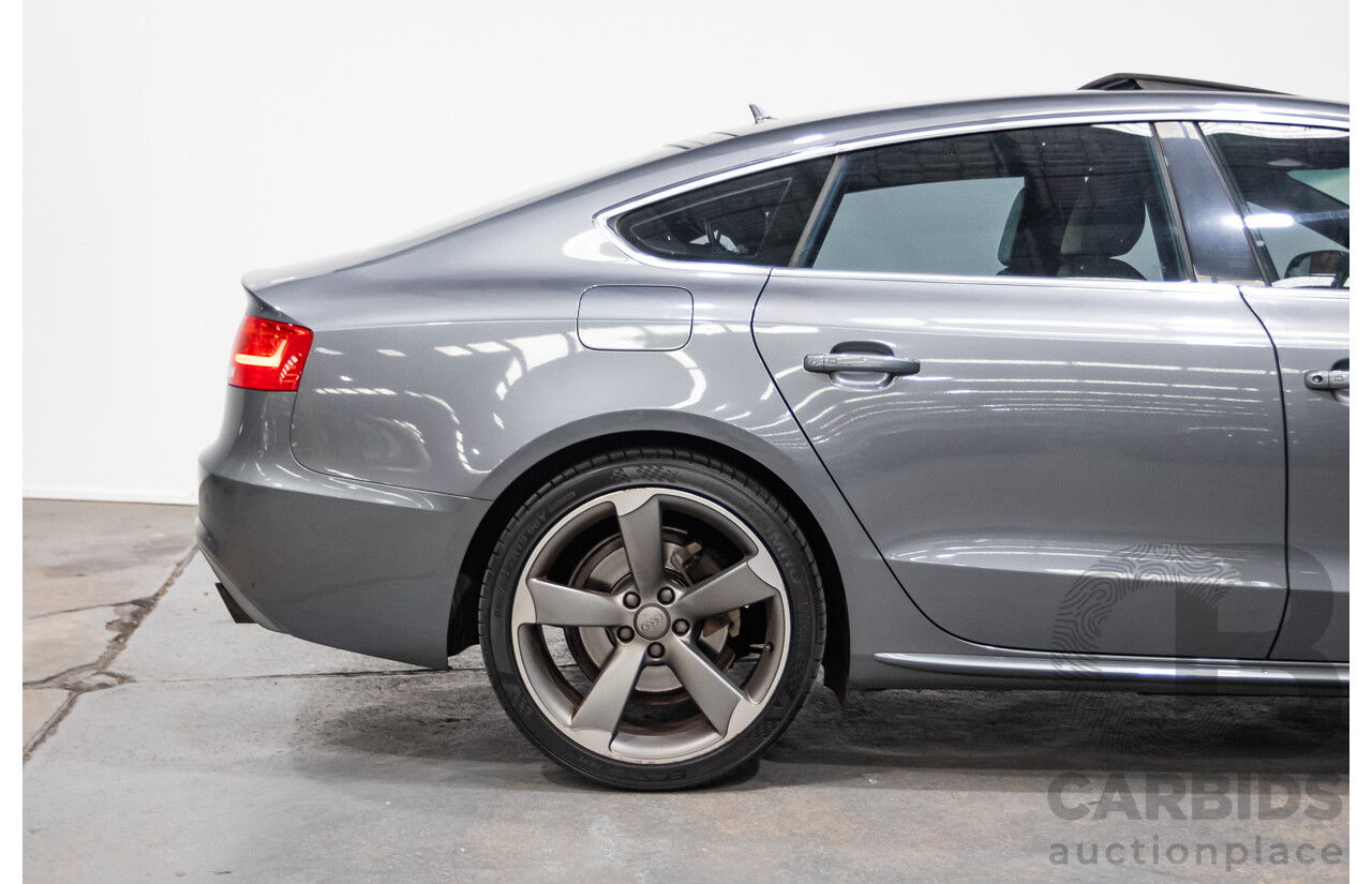 12/2013 Audi A5 Sportback 2.0 TFSI Quattro 8T S-Line Pack (AWD) MY14 5d Hatchback Grey Turbo 2.0L