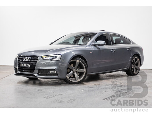 12/2013 Audi A5 Sportback 2.0 TFSI Quattro 8T S-Line Pack (AWD) MY14 5d Hatchback Grey Turbo 2.0L