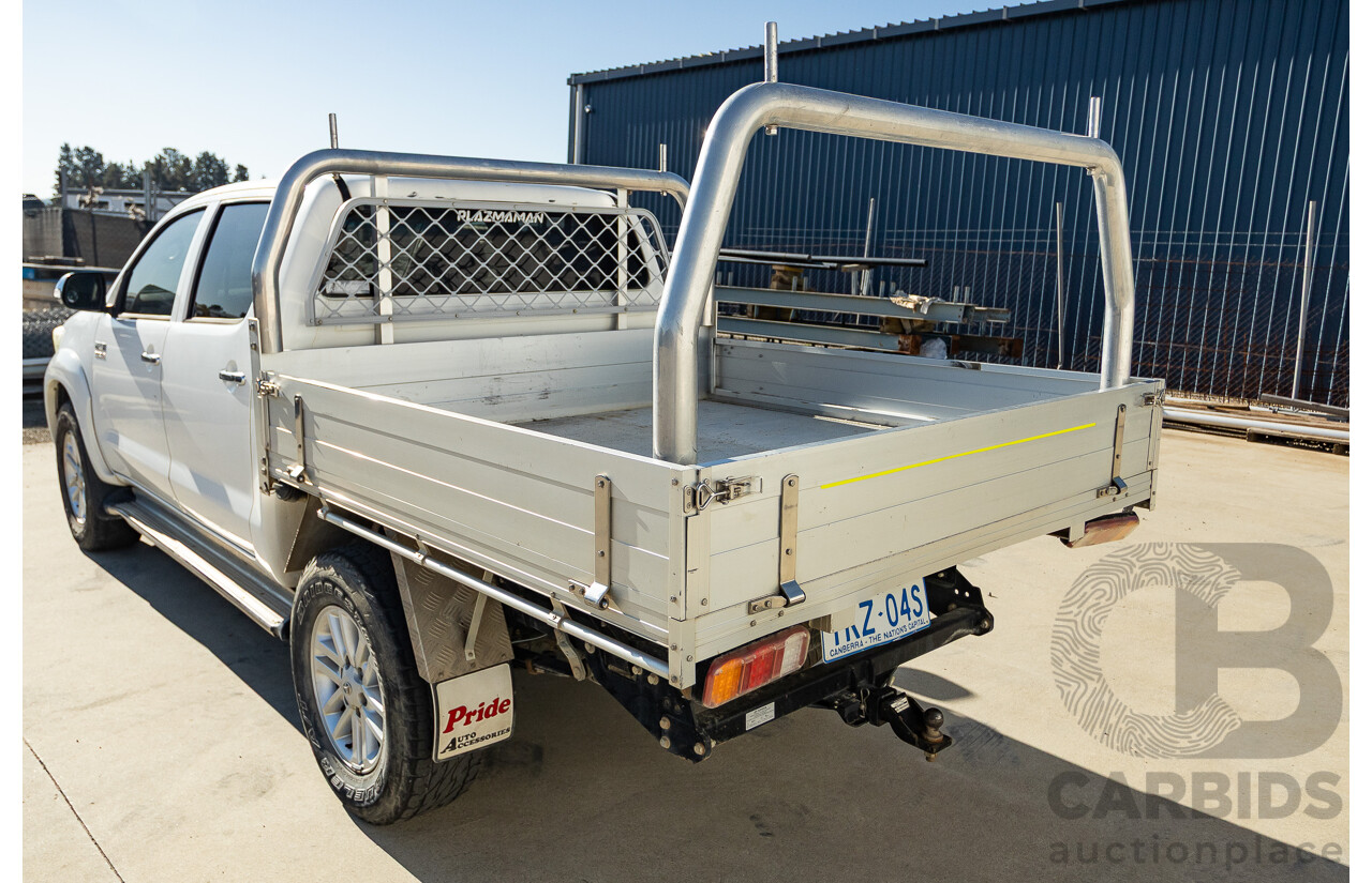 4/2012 Toyota Hilux SR5 (4x4) KUN26R MY12 Dual Cab P/Up White Turbo Diesel  3.0L