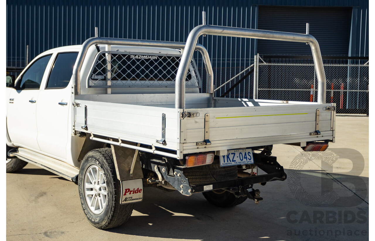 4/2012 Toyota Hilux SR5 (4x4) KUN26R MY12 Dual Cab P/Up White Turbo Diesel  3.0L