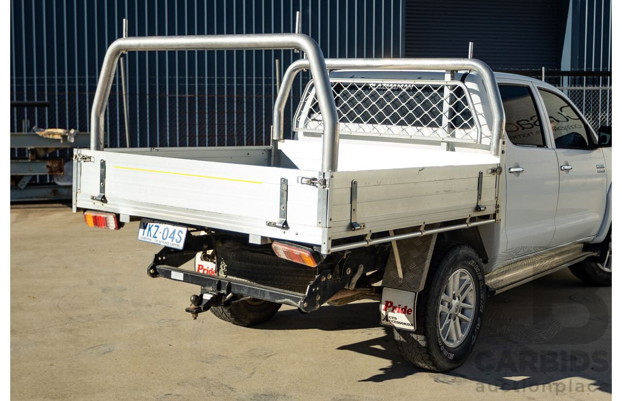 4/2012 Toyota Hilux SR5 (4x4) KUN26R MY12 Dual Cab P/Up White Turbo Diesel  3.0L