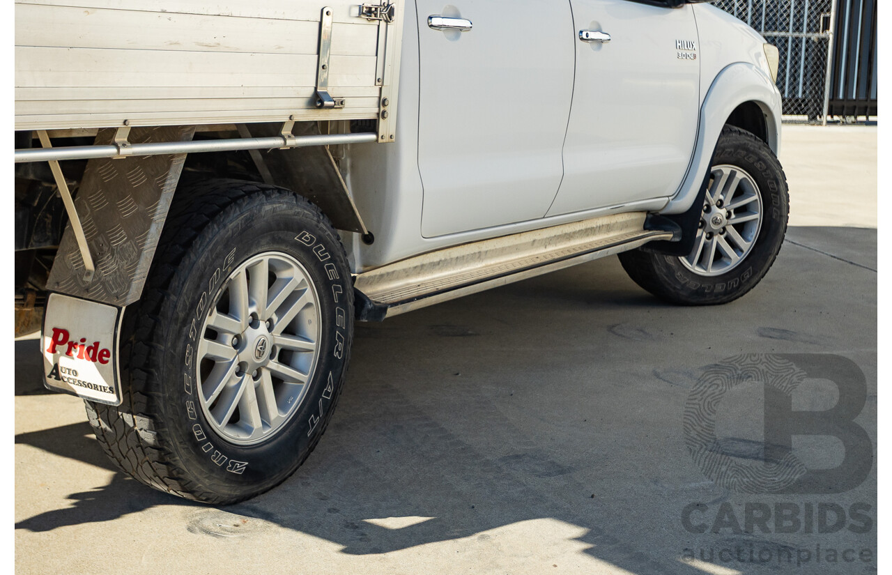 4/2012 Toyota Hilux SR5 (4x4) KUN26R MY12 Dual Cab P/Up White Turbo Diesel  3.0L