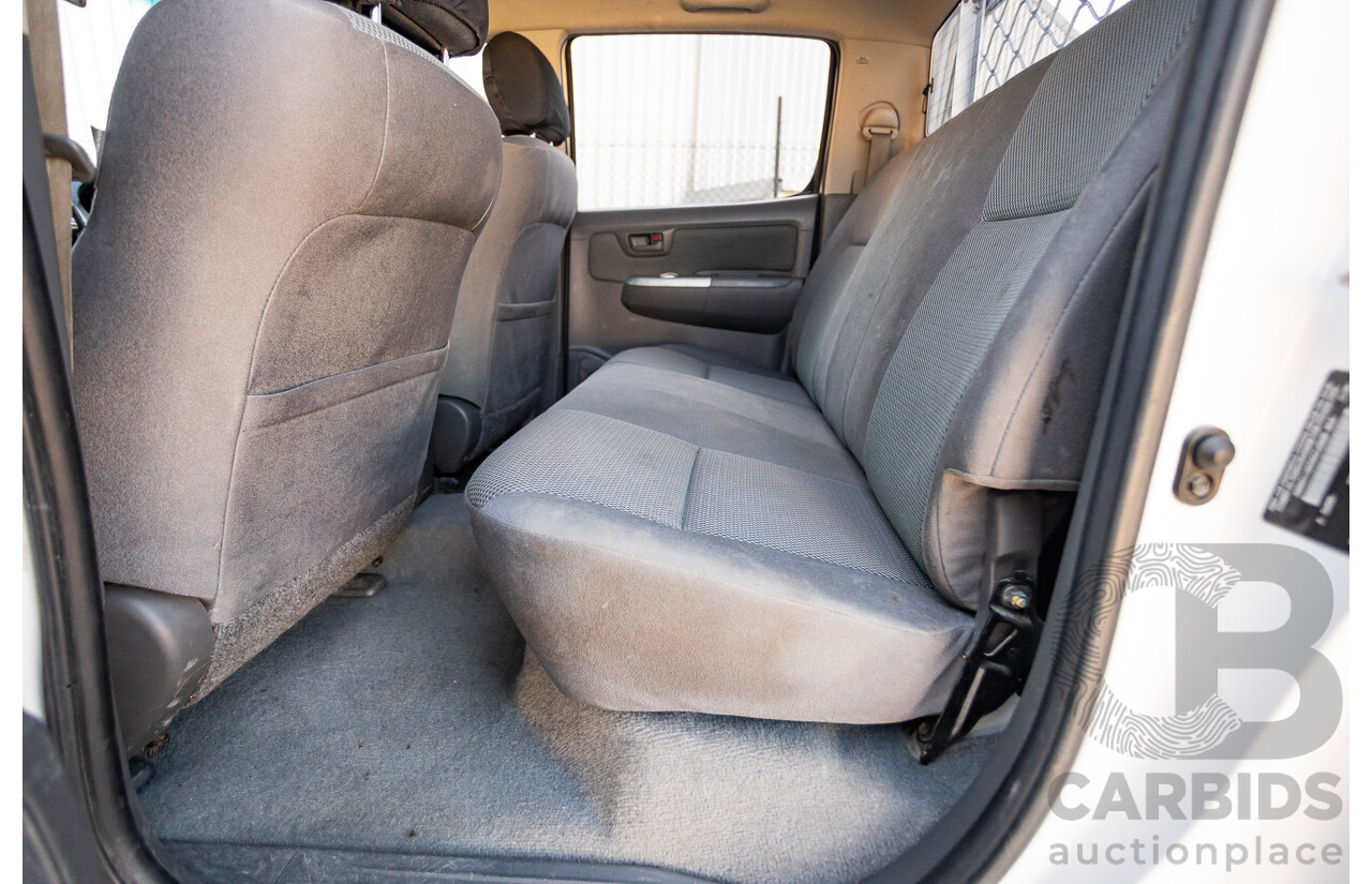 4/2012 Toyota Hilux SR5 (4x4) KUN26R MY12 Dual Cab P/Up White Turbo Diesel  3.0L