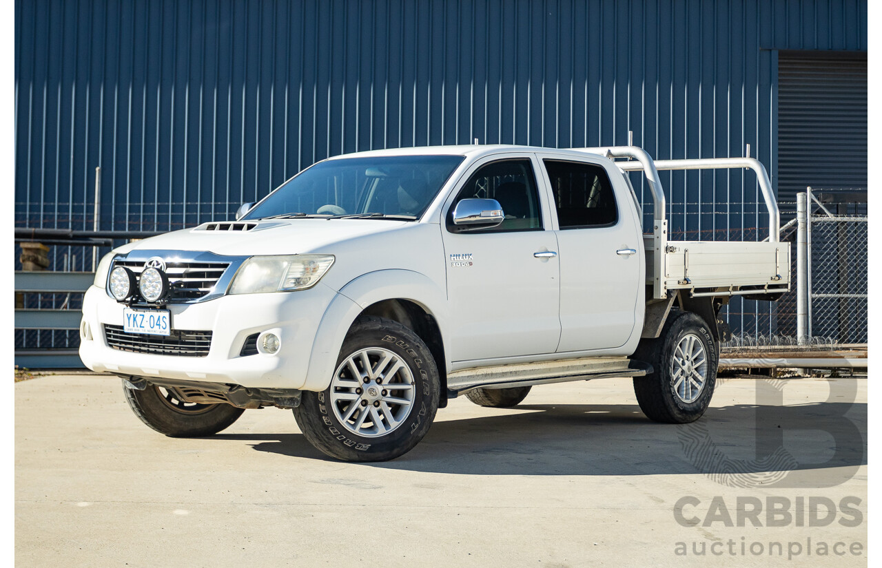 4/2012 Toyota Hilux SR5 (4x4) KUN26R MY12 Dual Cab P/Up White Turbo Diesel  3.0L