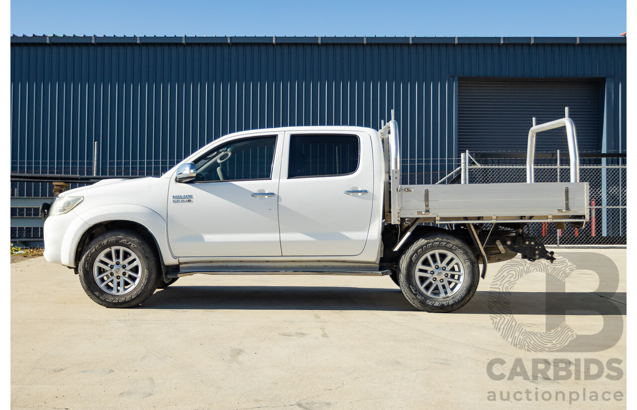 4/2012 Toyota Hilux SR5 (4x4) KUN26R MY12 Dual Cab P/Up White Turbo Diesel  3.0L