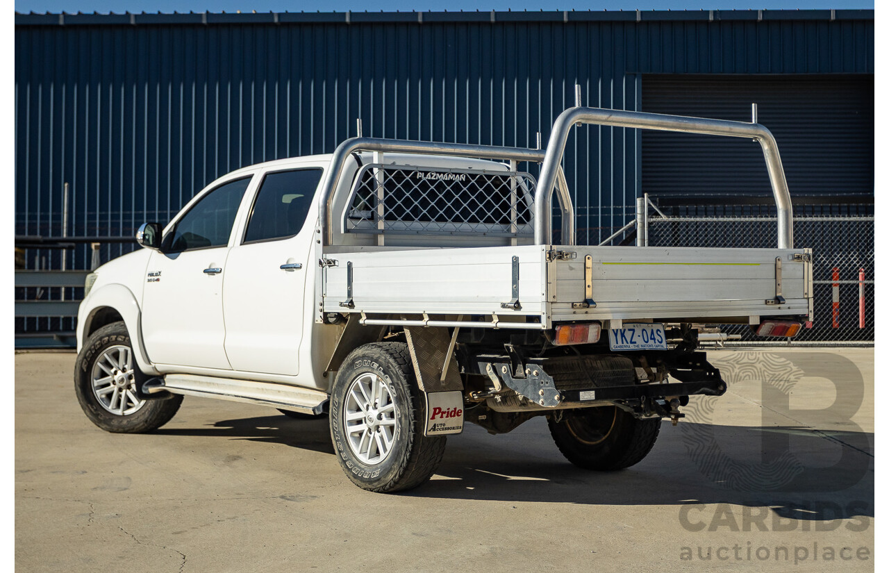 4/2012 Toyota Hilux SR5 (4x4) KUN26R MY12 Dual Cab P/Up White Turbo Diesel  3.0L