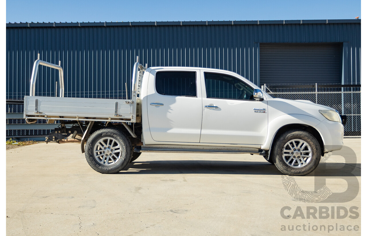 4/2012 Toyota Hilux SR5 (4x4) KUN26R MY12 Dual Cab P/Up White Turbo Diesel  3.0L