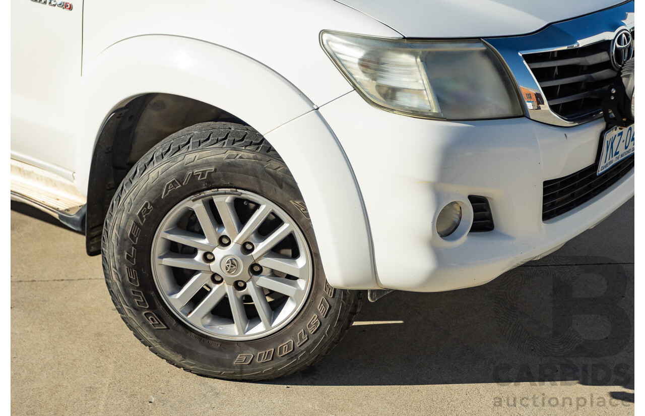 4/2012 Toyota Hilux SR5 (4x4) KUN26R MY12 Dual Cab P/Up White Turbo Diesel  3.0L