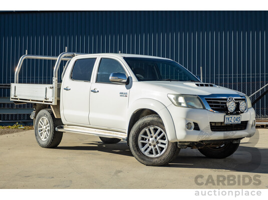 4/2012 Toyota Hilux SR5 (4x4) KUN26R MY12 Dual Cab P/Up White Turbo Diesel  3.0L