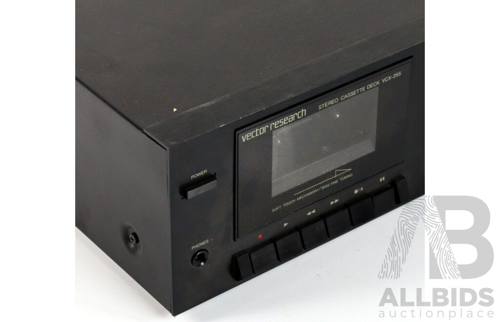 Vector Stereo Cassette Deck VCX 255 with Instruction Manual