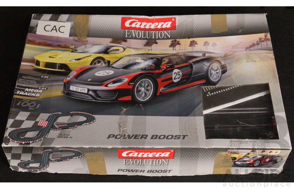Carrera Evolution Boxed 1:24 Scale Track and Controllers, Lacking Cars